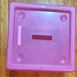 2 VESSLA Storage crate with casters Pink Plastic Storage Bin